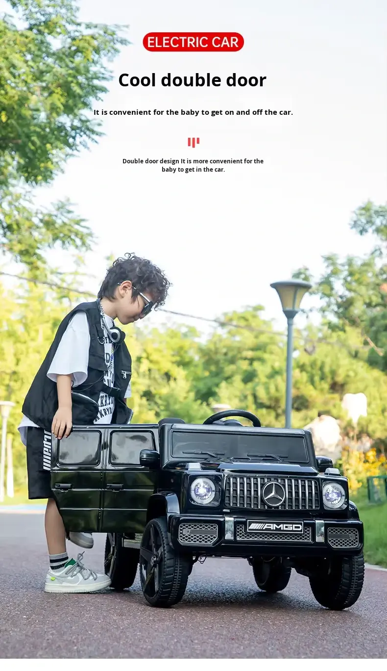 G-Class Children's Electric Four-Wheel Off-Road Remote Control Toy Car Plastic Sits Boys & Girls 2 to 4 Years Ride